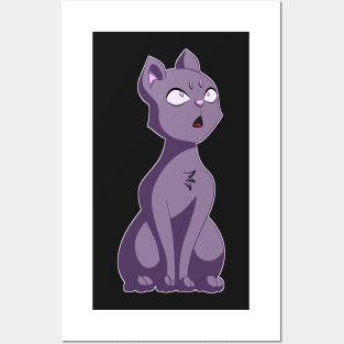 Meowing cat Posters and Art